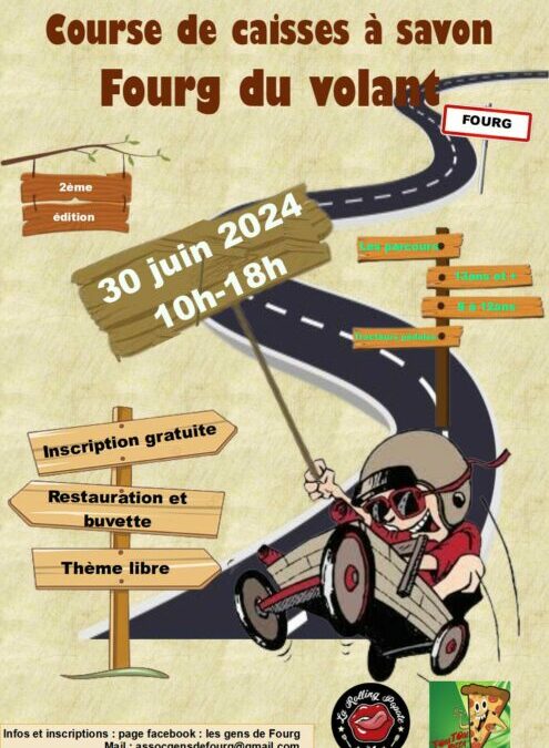 22 septembre 2024 Course de caisses à savon FOURG DU VOLANT !!!